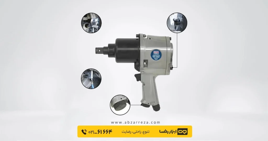 اجزای آچار بکس شامل : موتور، گیربکس، ماشه، شفت و درایور می باشد.