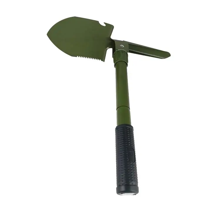 بیلچه و کلنگ ارتشی تاشو سبز کوچک