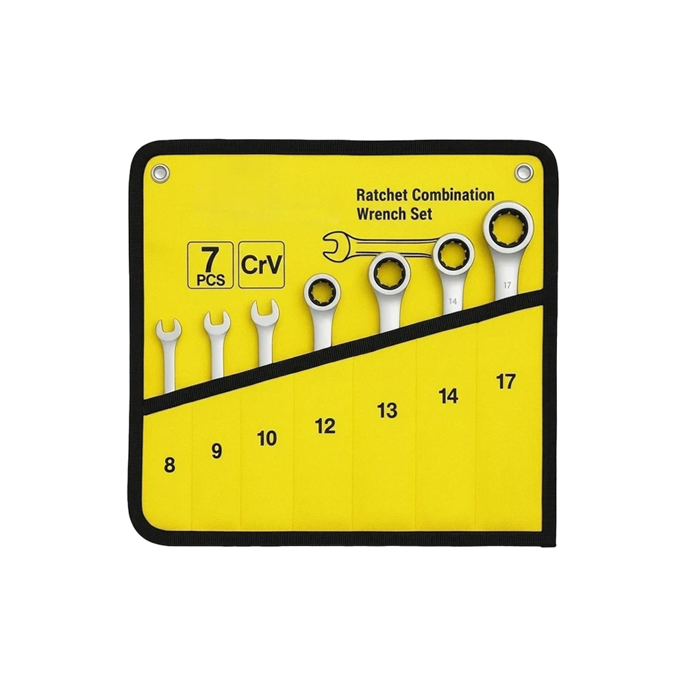 ست 7 عددی آچار یک سر تخت جغجغه دار