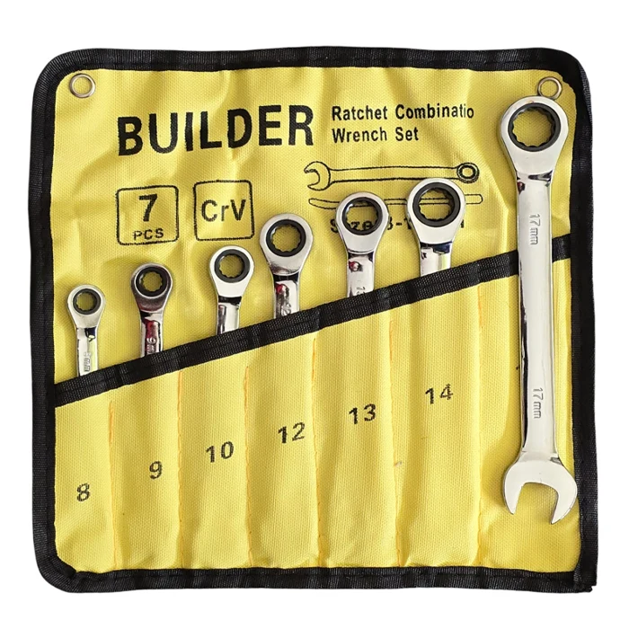 ست 7 عددی آچار یک سر تخت جغجغه دار