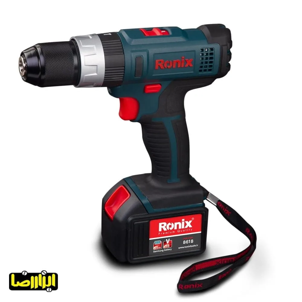 دریل پیچ گوشتی چکشی شارژی رونیکس 18 ولت مدل 8618