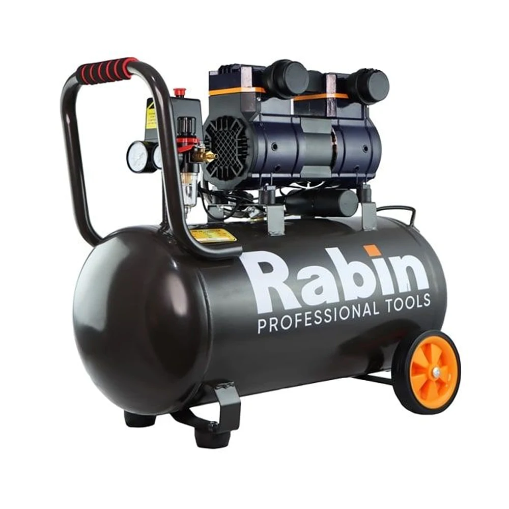 پمپ باد سایلنت رابین 50 لیتری دو سیلندر مدل R2650