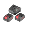 کیت بکس شارژی براشلس رونیکس 40 ولت مدل 8907-40V دو باتری