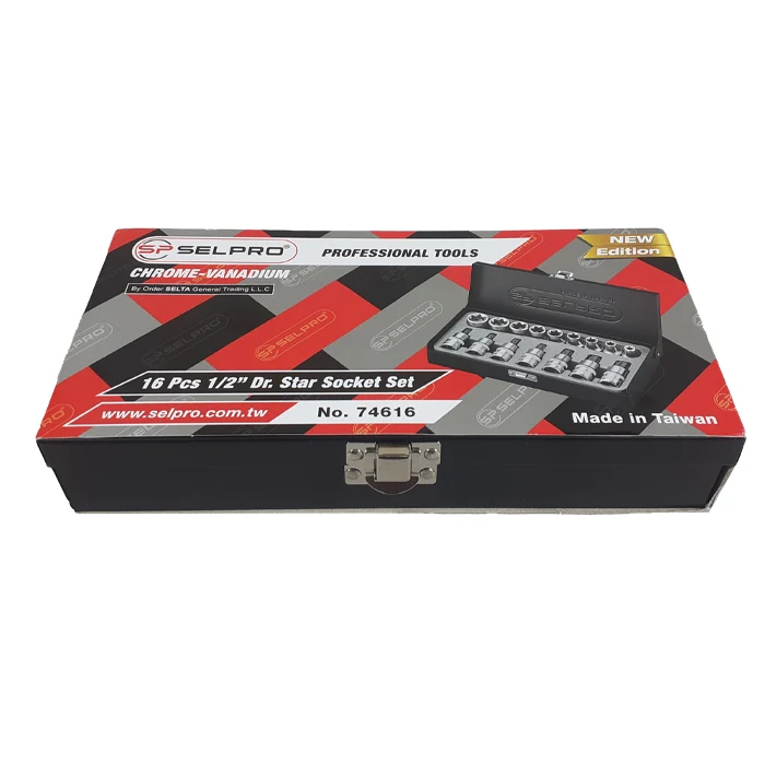 جعبه بکس آلنی 16 پارچه ستاره ای سلپرو تایوانی مدل 74616