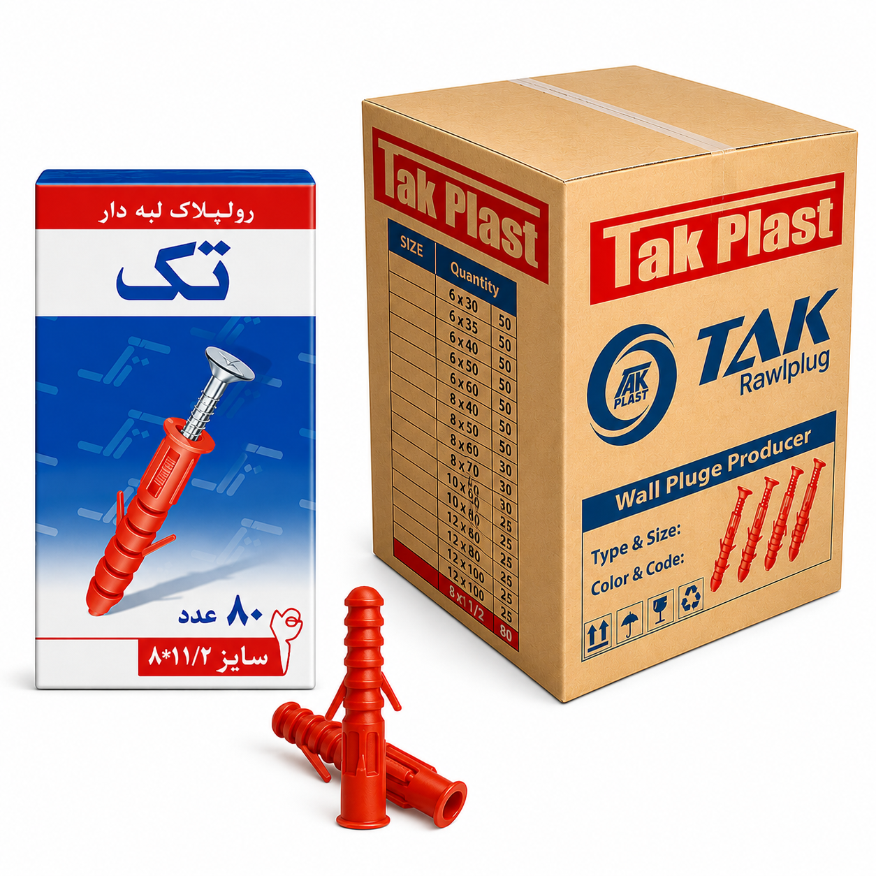 رولپلاک لبه دار تک پلاست سایز 5 کارتن 80 بسته‌ای