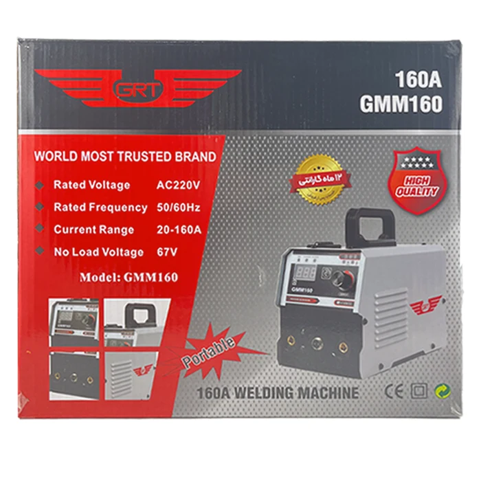 دستگاه جوش جی آرتی 160 آمپر مدل GMM160