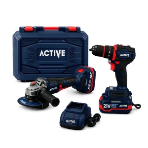 کیت دریل و مینی فرز شارژی اکتیو دوباتری AC-7830CH