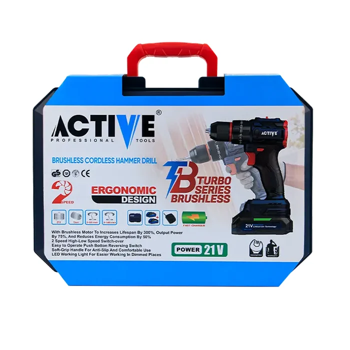 دریل پیچ گوشتی چکشی شارژی براشلس اکتیو 21 ولت مدل AC-3221BL